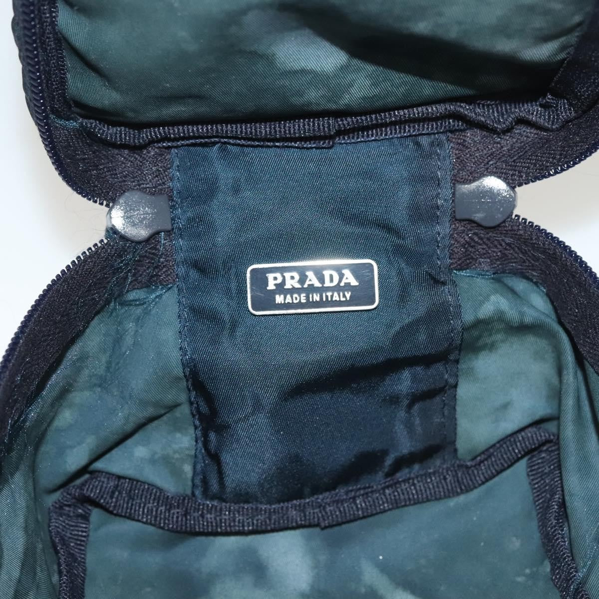 Prada Zip Around Toiletry Bag Tessuto, Navy, Nylon, Clutch