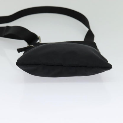 Prada Flat Messenger Bag Tessuto, BLACK, NYLON, Shoulder bag