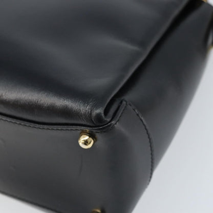 Gucci Vintage Convertible Box Crossbody Bag Leather, BLACK, LEATHER, Handbag