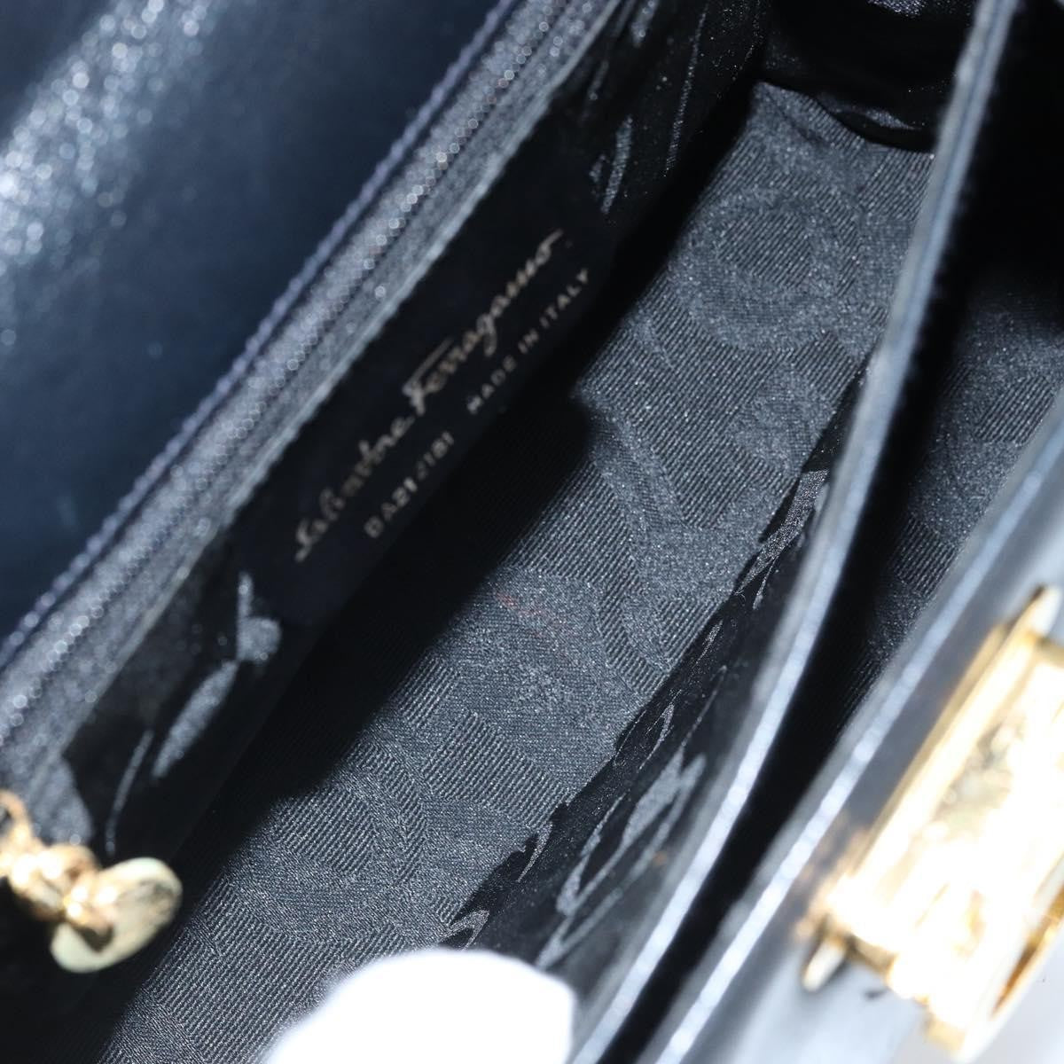 Salvatore Ferragamo Convertible Top Handle Bag Leather, NAVY, LEATHER, Handbag
