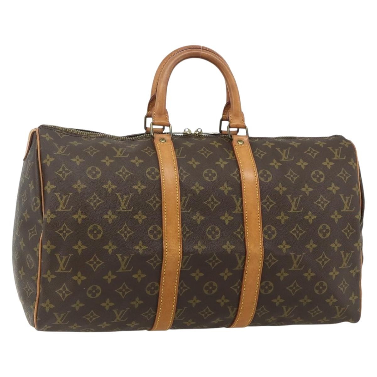 Louis Vuitton Keepall Bag Monogram Canvas, Brown, Canvas, Travel Bag