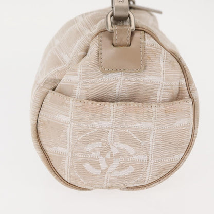 Chanel Travel Line Barrel Bag Nylon, BEIGE, NYLON, Shoulder bag