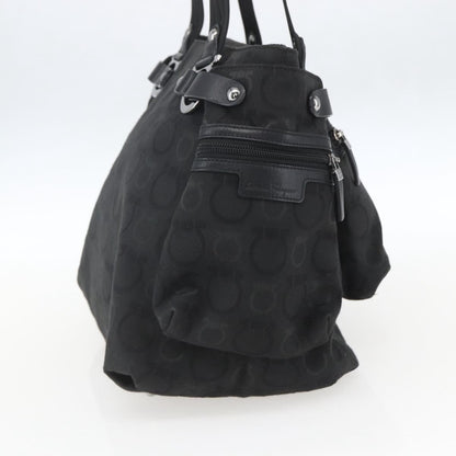 Salvatore Ferragamo Gancini Tote Nylon, Black, Nylon, Tote Bag