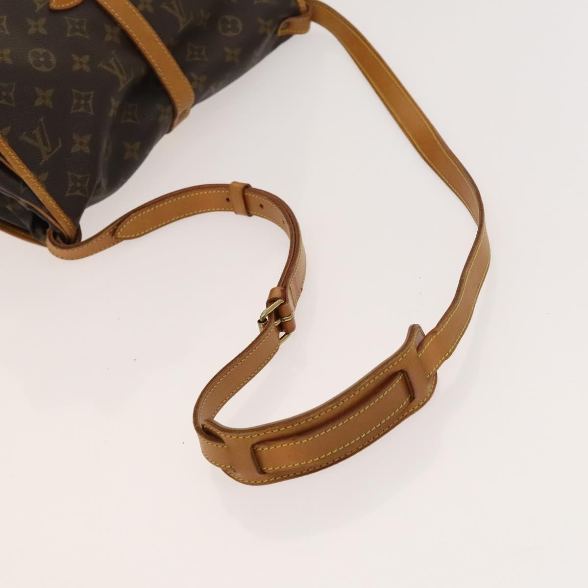 Louis Vuitton Saumur Handbag Monogram Canvas, BROWN, CANVAS, Shoulder bag