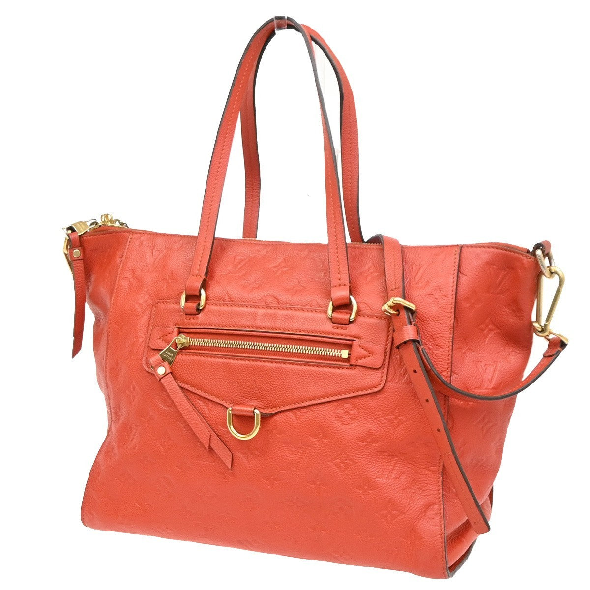 Louis Vuitton Lumineuse Handbag Monogram Empreinte Leather, RED, LEATHER, Shoulder bag