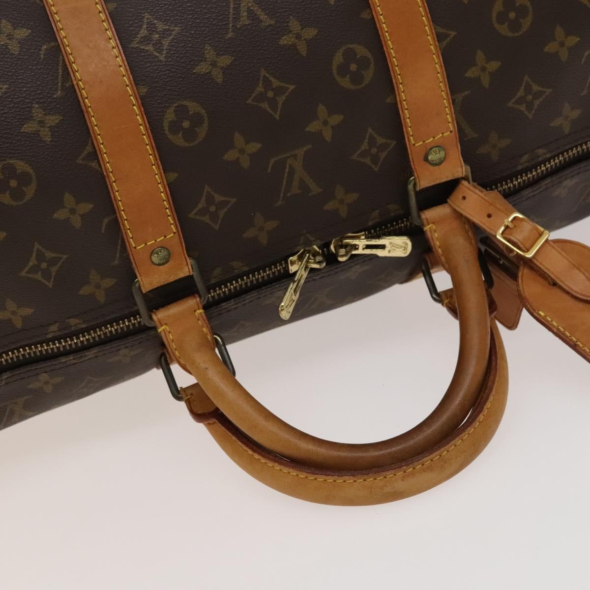 Louis Vuitton Keepall Bag Monogram Canvas, BROWN, CANVAS, Travel bag