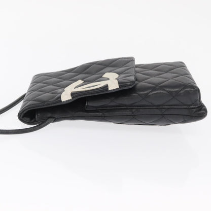 Chanel Cambon Flap Crossbody Bag Quilted Lambskin, SILVER, LEATHER, Shoulder bag