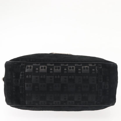Bally Vintage Shoulder Bag Suede, Black, Suede, Shoulder Bag