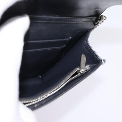 Christian Dior Diorama Wallet on Chain Metallic Distressed Calfskin, SILVER, LEATHER, Wallets