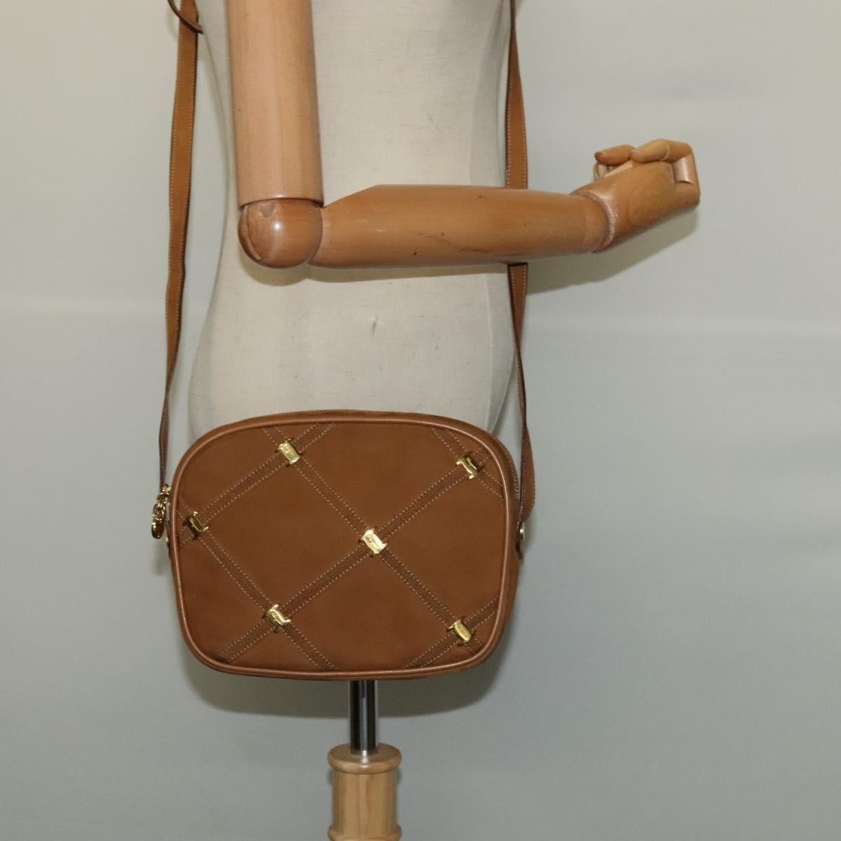 Salvatore Ferragamo Vala Shoulder Bag Suede, BROWN, SUEDE, Shoulder bag