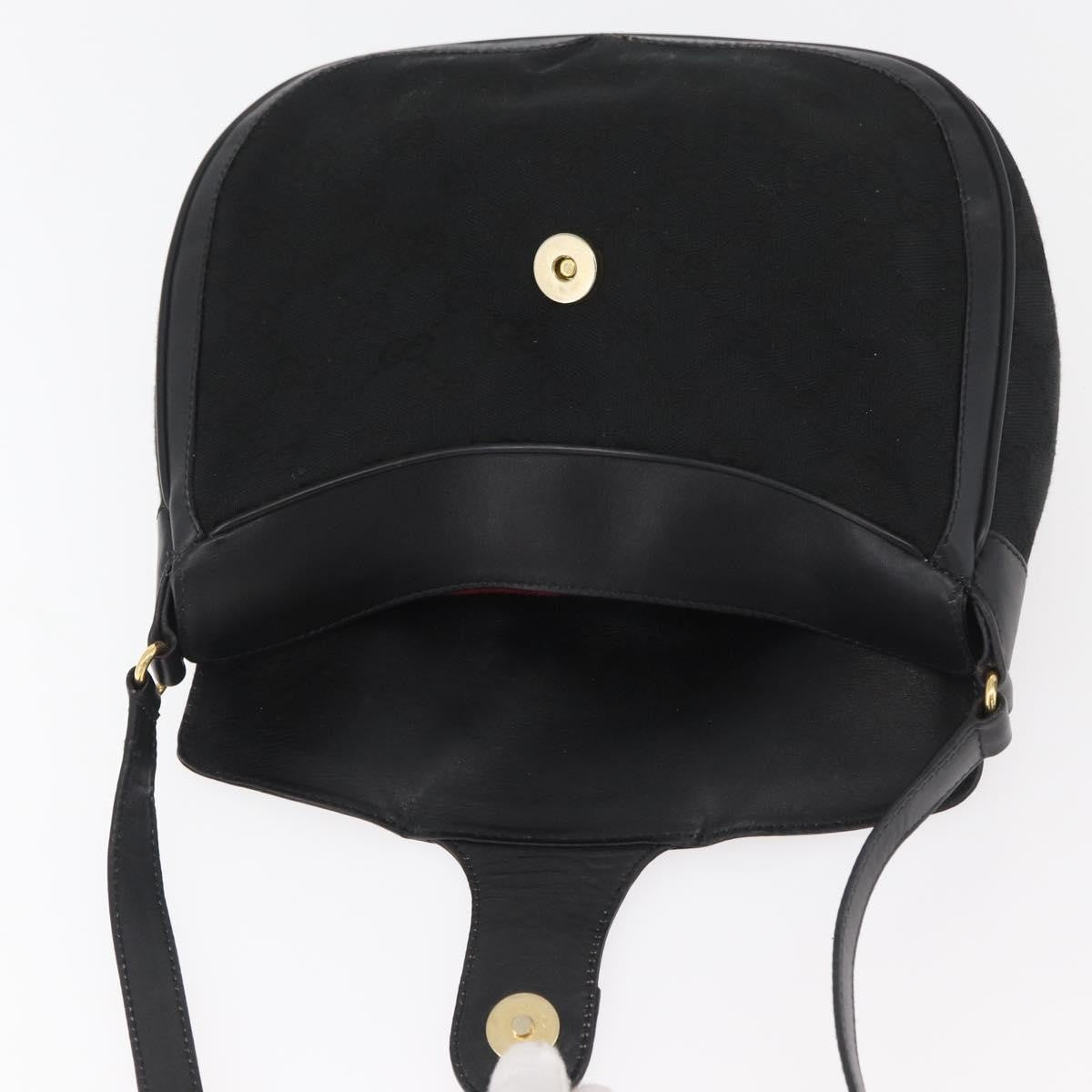 Gucci Sherry line shoulder bag Canvas, Black, Canvas, Shoulder Bag