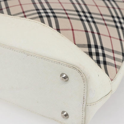 Burberry Nova Check Tote Canvas and Leather, BEIGE, CANVAS, Tote bag