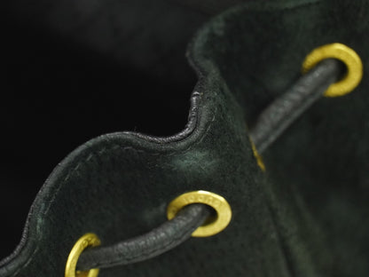 Gucci Vintage Bamboo Backpack Suede, BLACK, SUEDE, Backpack