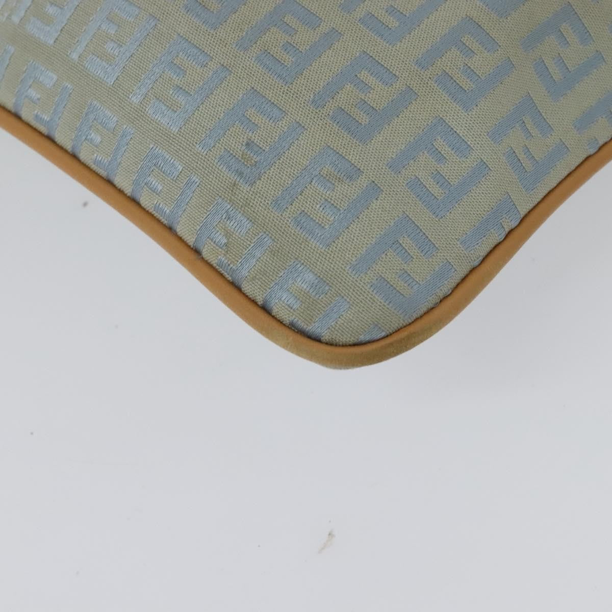 Fendi Vintage Flat Crossbody Bag Zucchino Canvas, BLUE, CANVAS, Shoulder bag