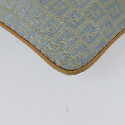 Fendi Vintage Flat Crossbody Bag Zucchino Canvas, BLUE, CANVAS, Shoulder bag