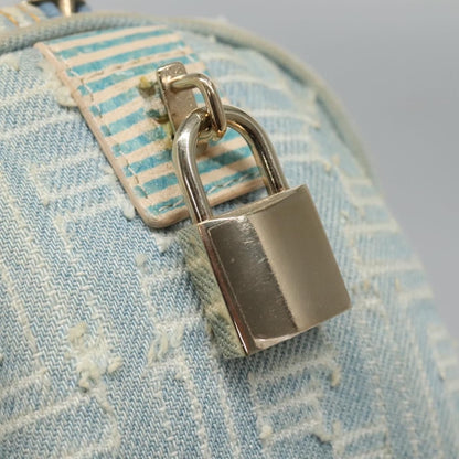 Fendi Boston Bag Denim, BLUE, DENIM_JEANS, Handbag