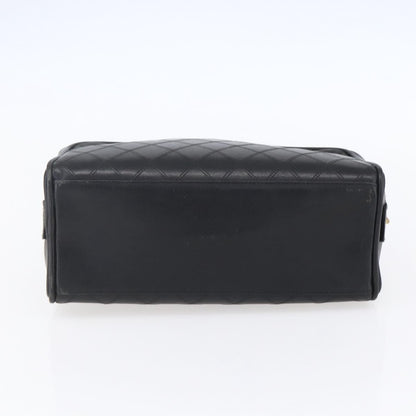 Chanel Vintage Toiletry Pouch Leather, Black, Patent Leather, Clutch