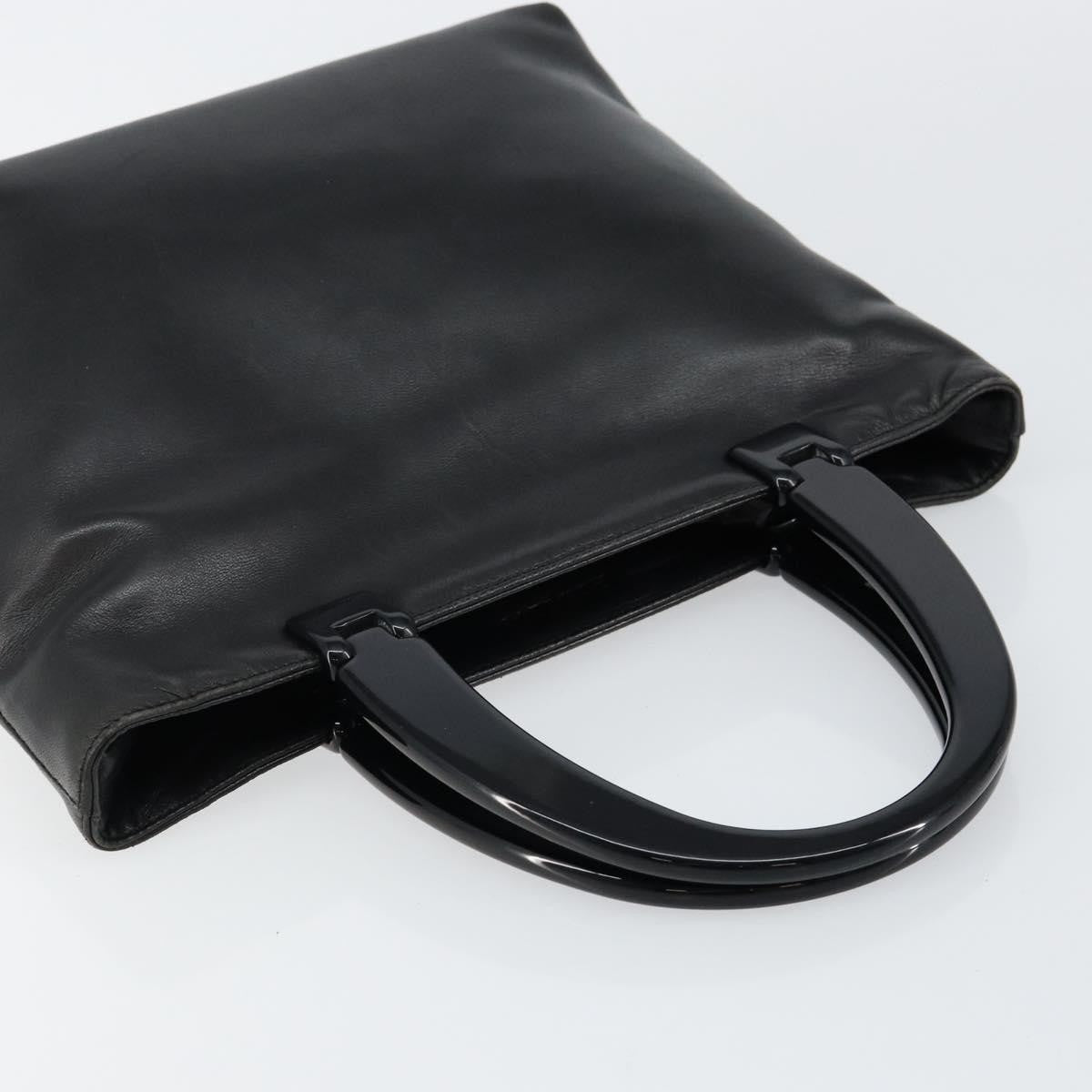Prada Vintage Handbag Leather, BLACK, LEATHER, Handbag