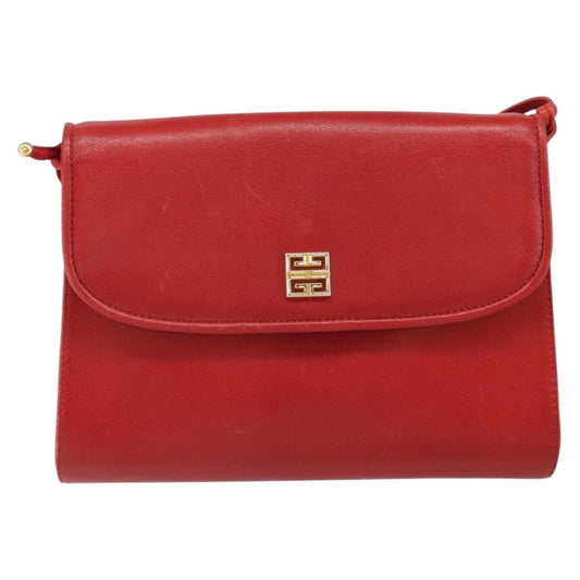 Givenchy Vintage 4G shoulder bag Leather, RED, LEATHER, Shoulder bag