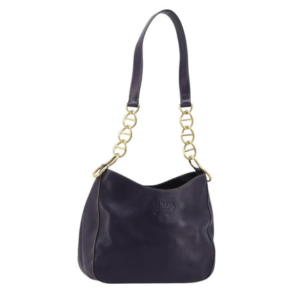 Prada Chain Shoulder Bag Leather, Purple, Leather, Handbag
