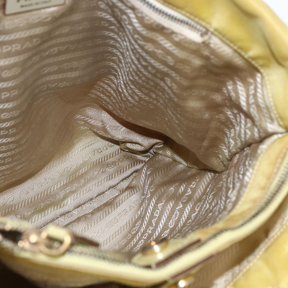 Prada Vintage Tote Tessuto, YELLOW, NYLON, Tote bag