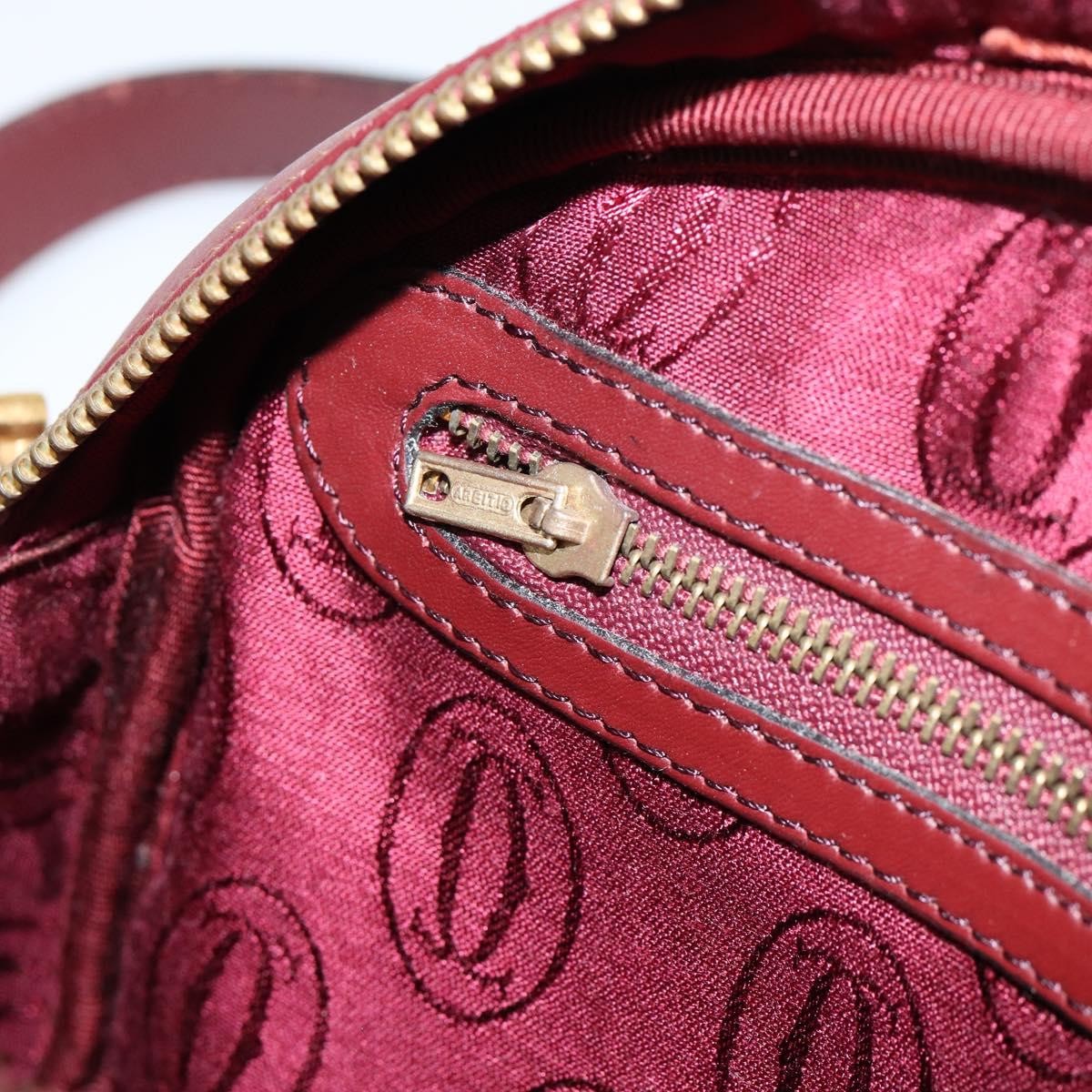 cartier Must de Cartier Shoulder Bag Leather, BURGUNDY, LEATHER, Shoulder bag