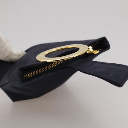 Celine Circle Logo Pouch Nylon, NAVY, NYLON, Clutche & pouche