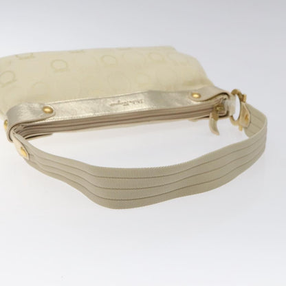 Salvatore Ferragamo Gancini Shoulder Bag Canvas, BEIGE, CANVAS, Shoulder bag