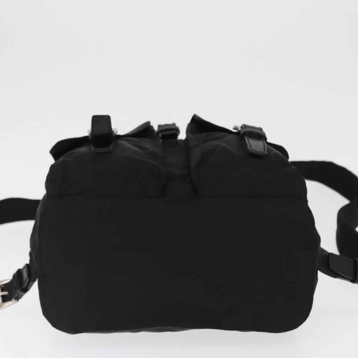 Prada Double Front Pocket Backpack Tessuto, BLACK, NYLON, Backpack