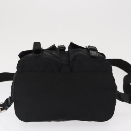 Prada Double Front Pocket Backpack Tessuto, BLACK, NYLON, Backpack