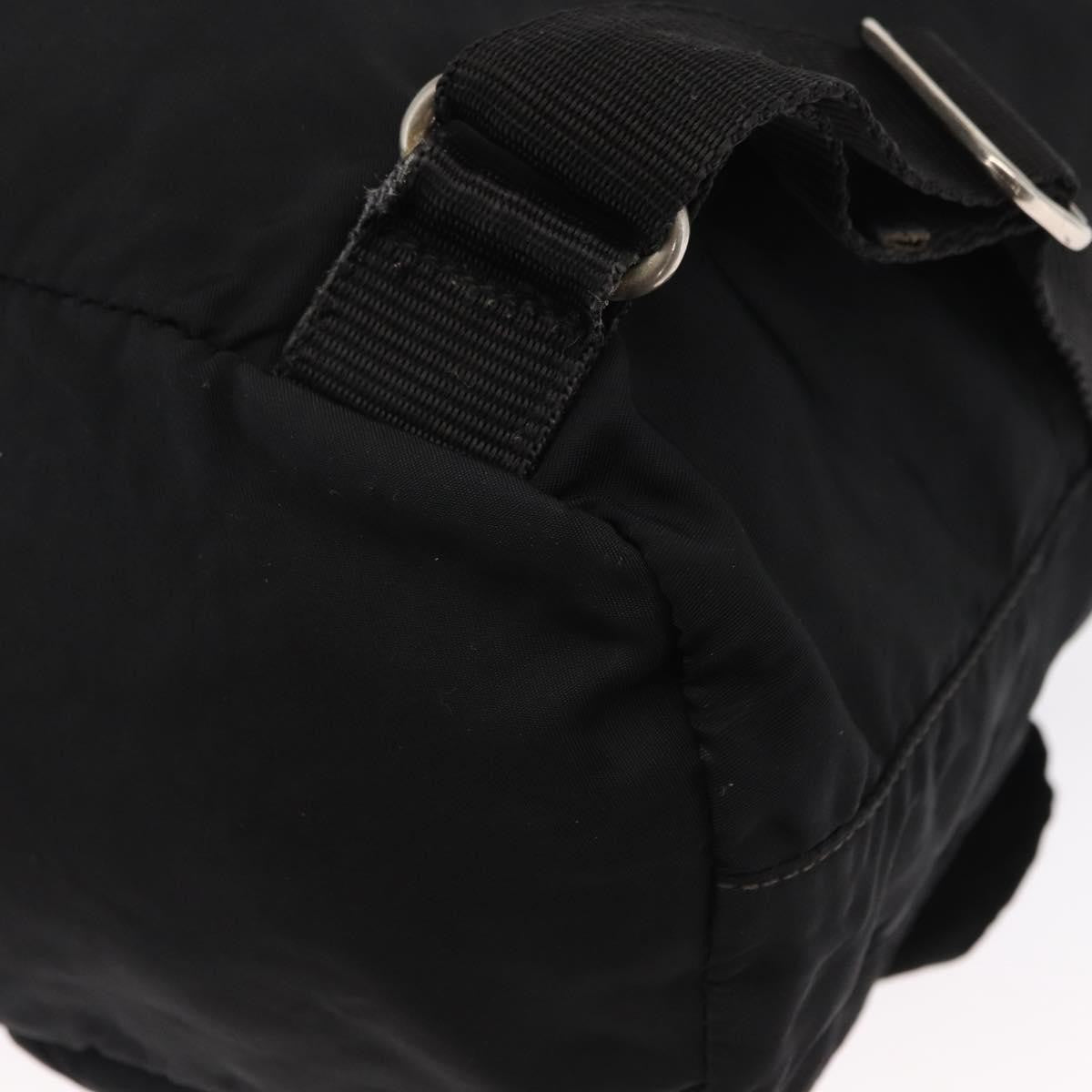 Prada Double Front Pocket Backpack Tessuto, BLACK, NYLON, Backpack