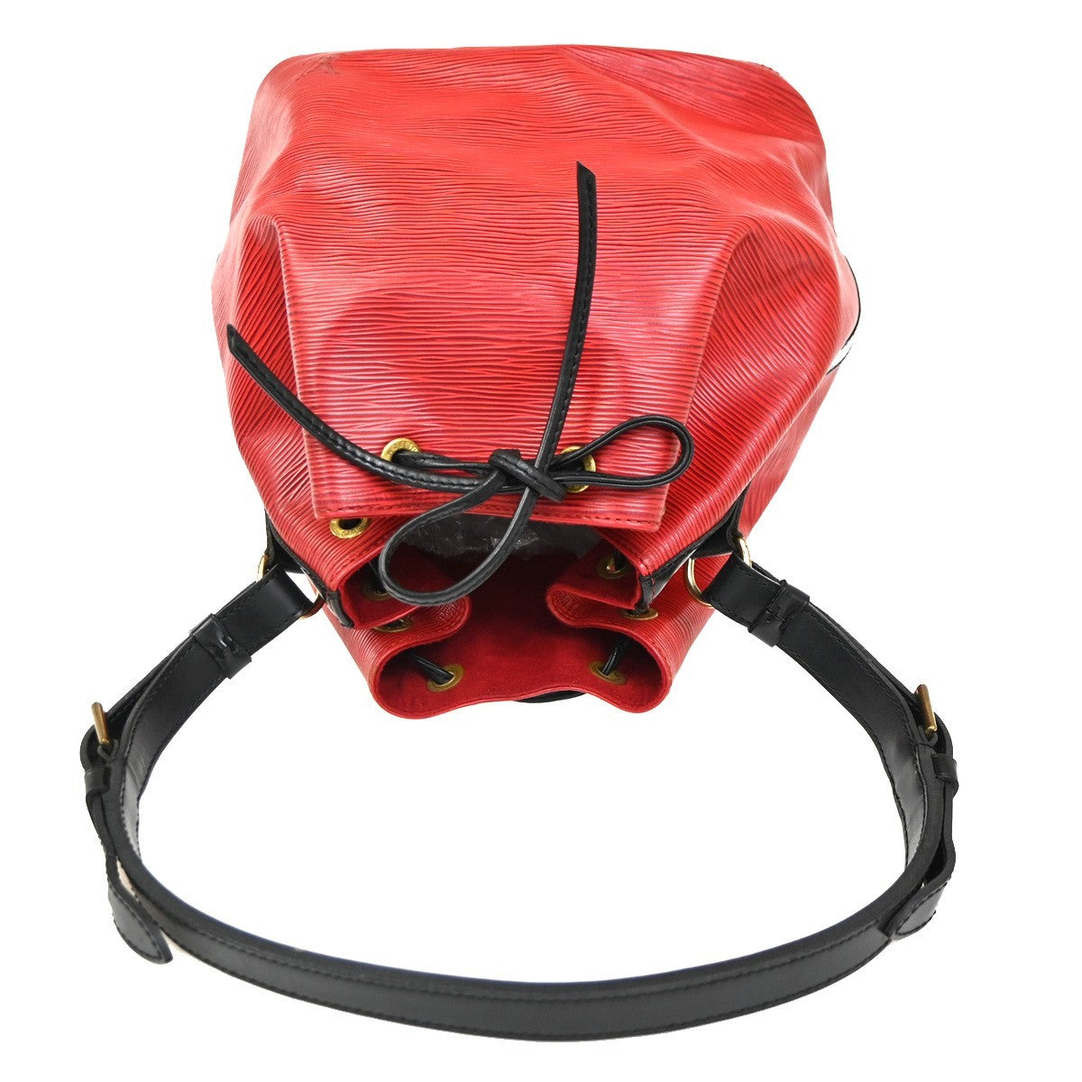 Louis Vuitton Petit Noe Handbag Epi Leather, RED, LEATHER, Shoulder bag
