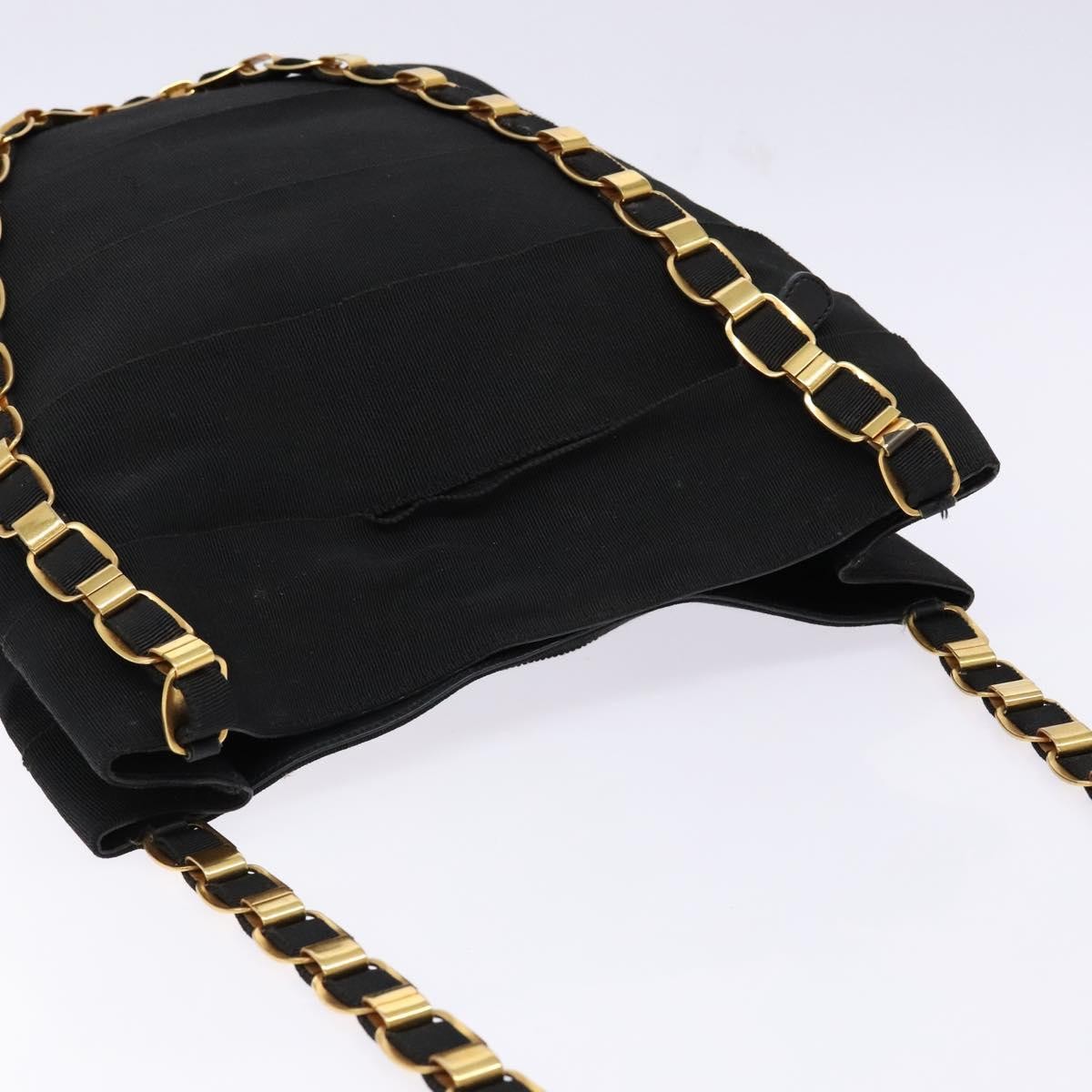 Salvatore Ferragamo Vala Shoulder Bag Canvas, BLACK, CANVAS, Shoulder bag