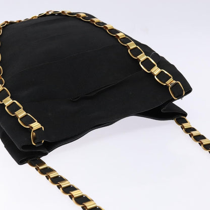 Salvatore Ferragamo Vala Shoulder Bag Canvas, BLACK, CANVAS, Shoulder bag