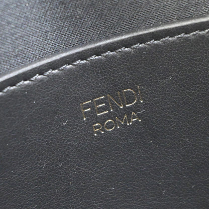 Fendi Camera Bag Zucca Embossed Leather, Black, Leather, Handbag