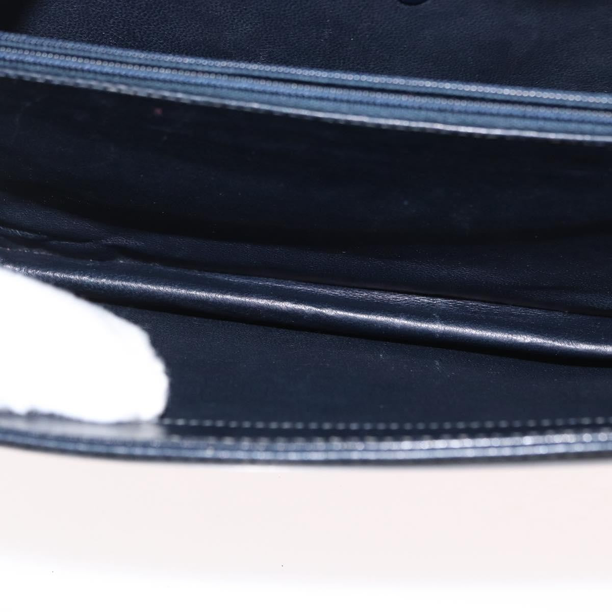 Celine Vintage Carriage Flap Bag Leather, NAVY, LEATHER, Shoulder bag