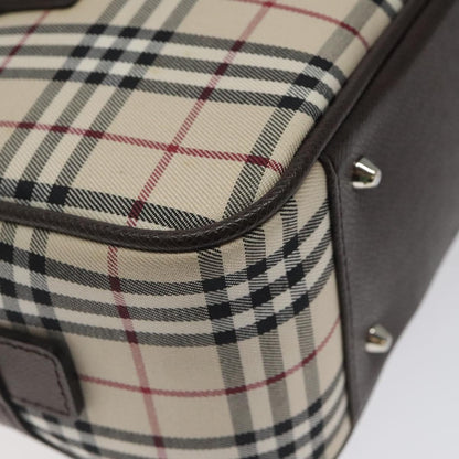 Burberry Nova Check Bowling Bag Canvas, BEIGE, CANVAS, Travel bag