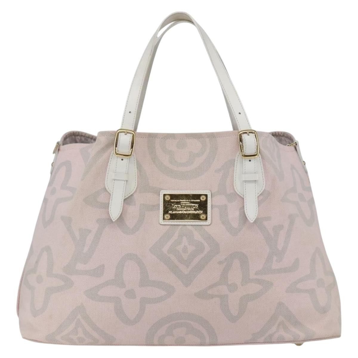 Louis Vuitton Tahitienne Cabas Canvas, PINK, CANVAS, Tote bag