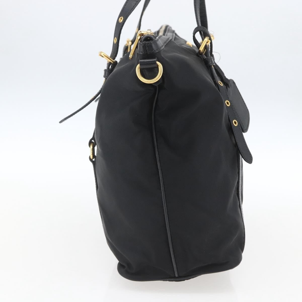 Prada Belted Tote Tessuto, BLACK, NYLON, Tote bag