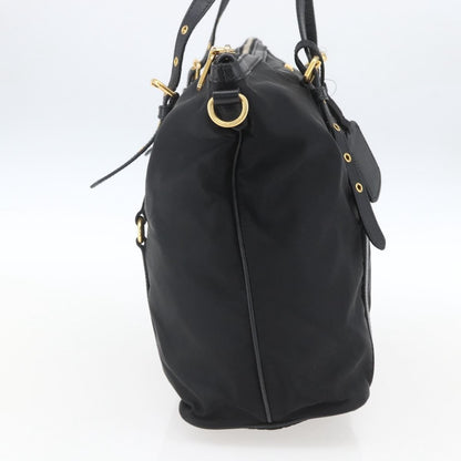 Prada Belted Tote Tessuto, BLACK, NYLON, Tote bag
