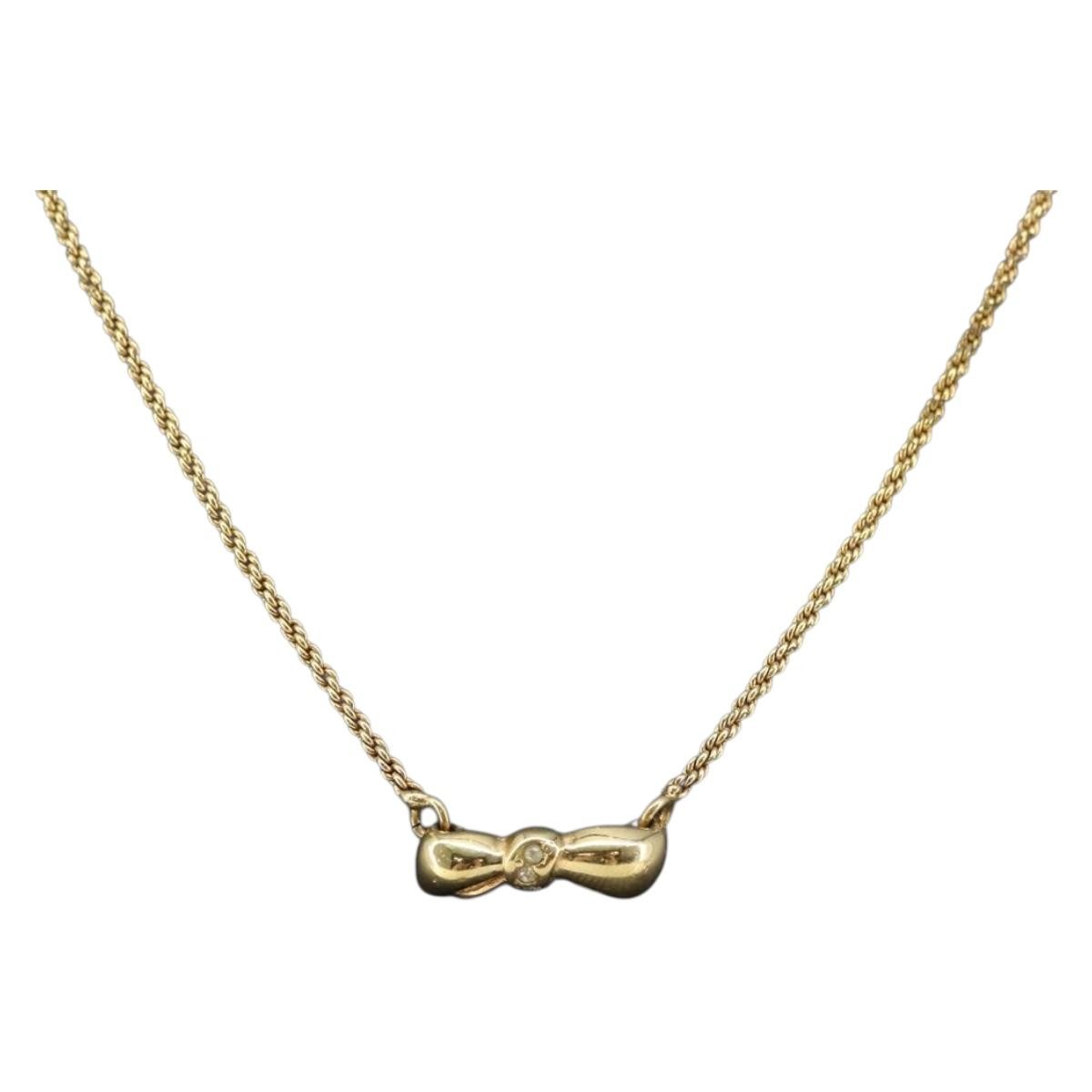 Christian Dior Vintage CD Pendant Necklace Metal, GOLD, METAL, Necklace