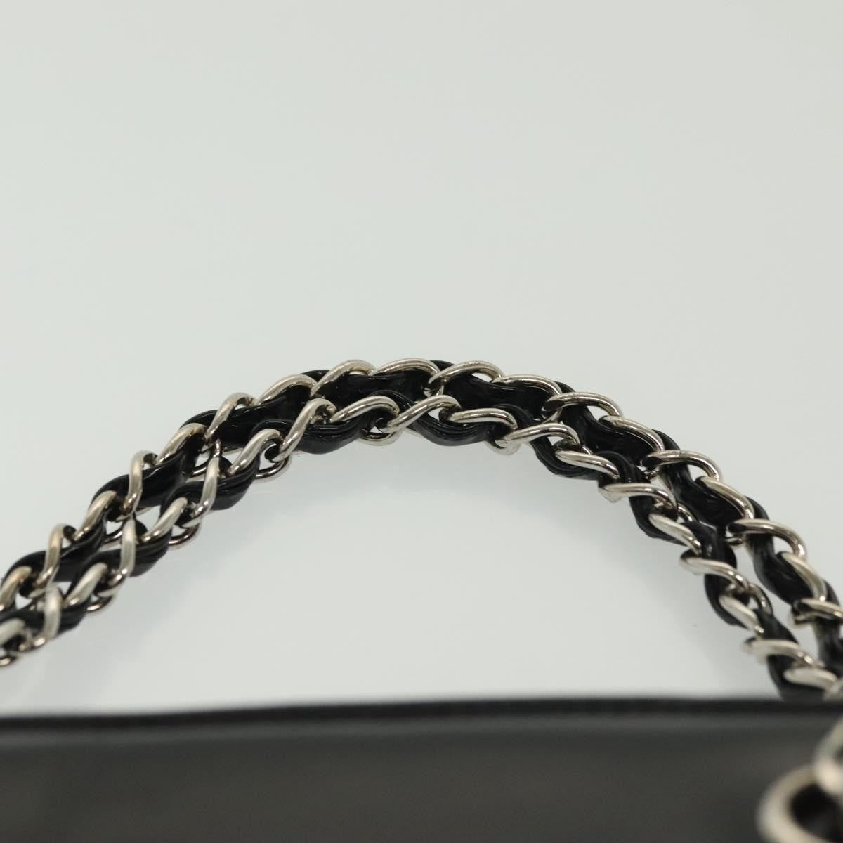 Chanel Vintage CC Lock Pocket Chain Tote Patent, BLACK, PATENT_LEATHER, Handbag