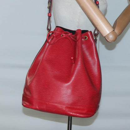 Louis Vuitton Noe Handbag Epi leather, RED, LEATHER, Handbag