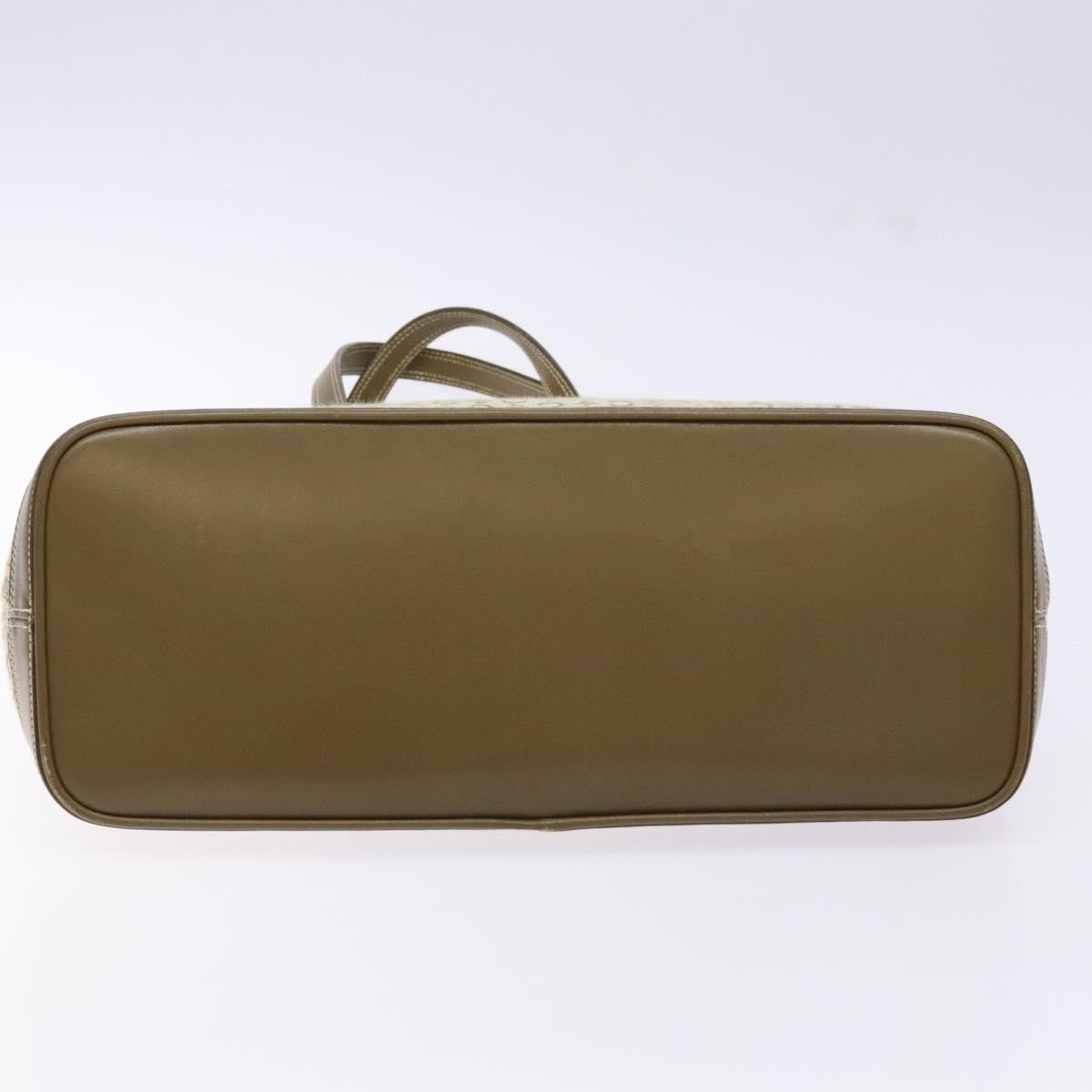 Celine Vintage Macadam Shoulder Bag Canvas, KHAKI, CANVAS, Shoulder bag