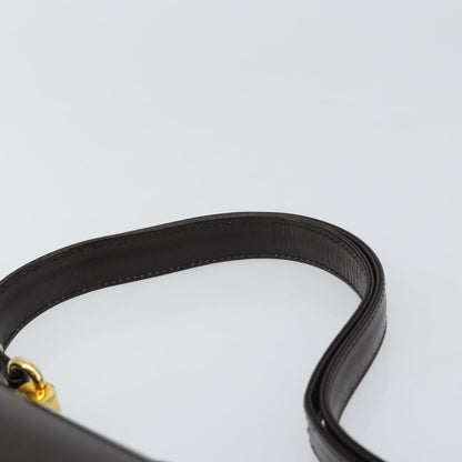 Gucci Vintage Shoulder Bag Leather, BROWN, LEATHER, Shoulder bag