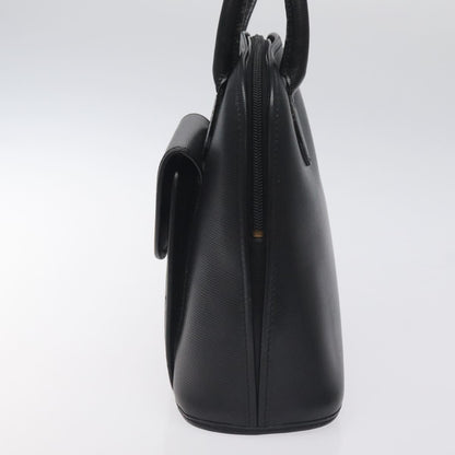 Celine Circle Logo Handbag Leather, BLACK, LEATHER, Handbag