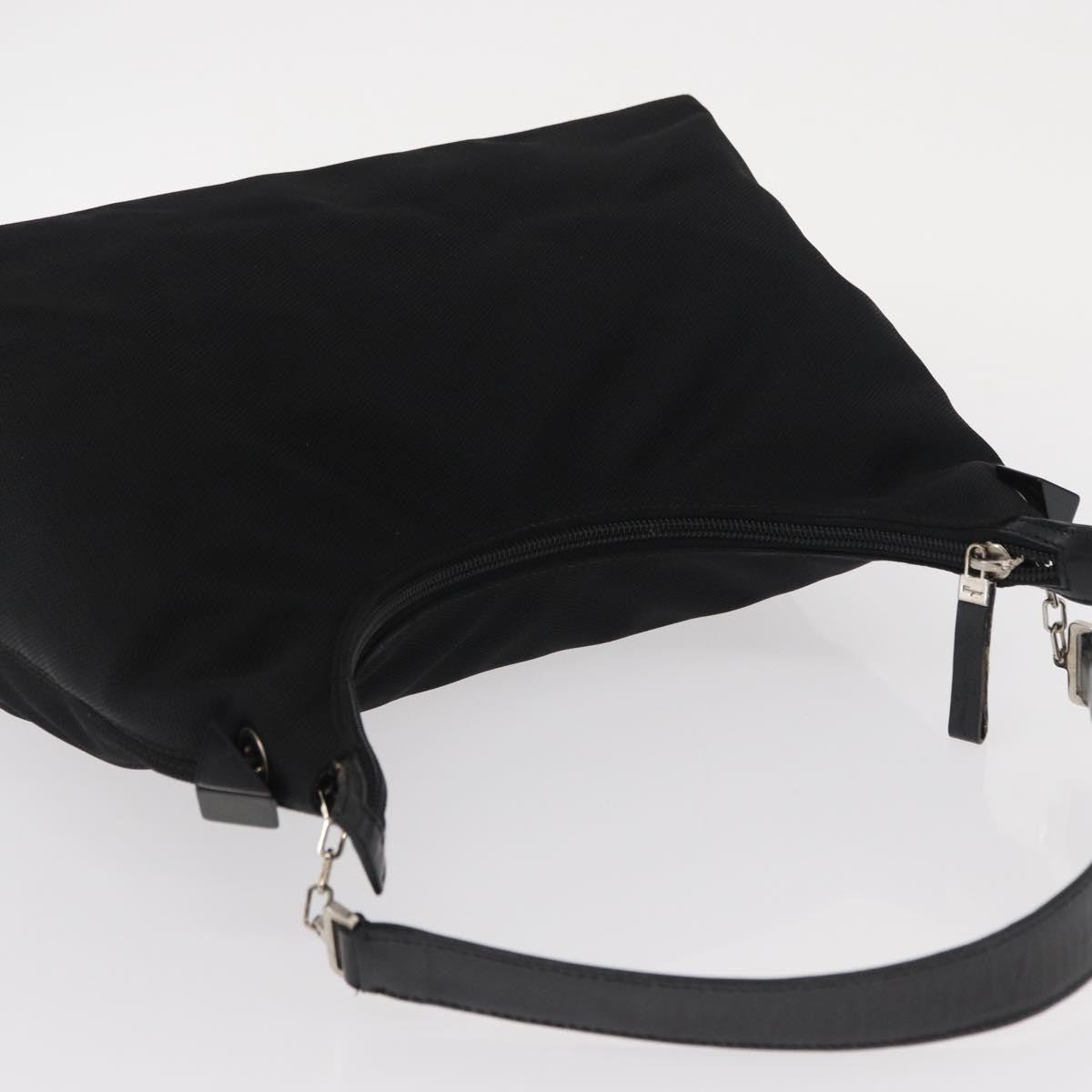 Salvatore Ferragamo Vala Shoulder Bag Nylon, Black, Nylon, Shoulder Bag
