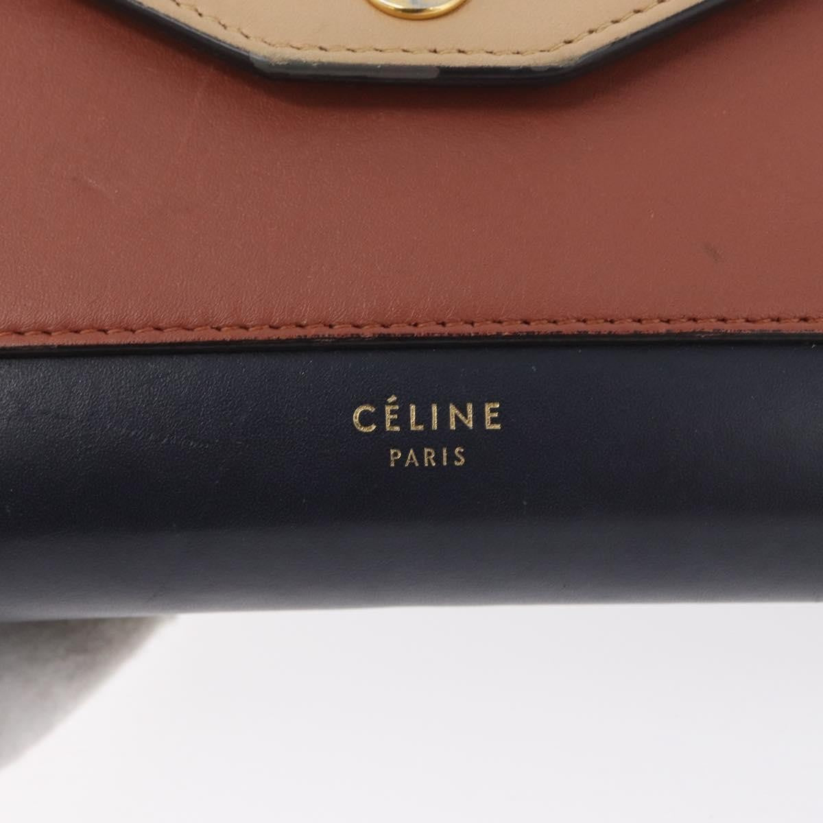 Celine Pocket Envelope Wallet on Chain Leather, MULTICOLOUR, LEATHER, Clutche & pouche