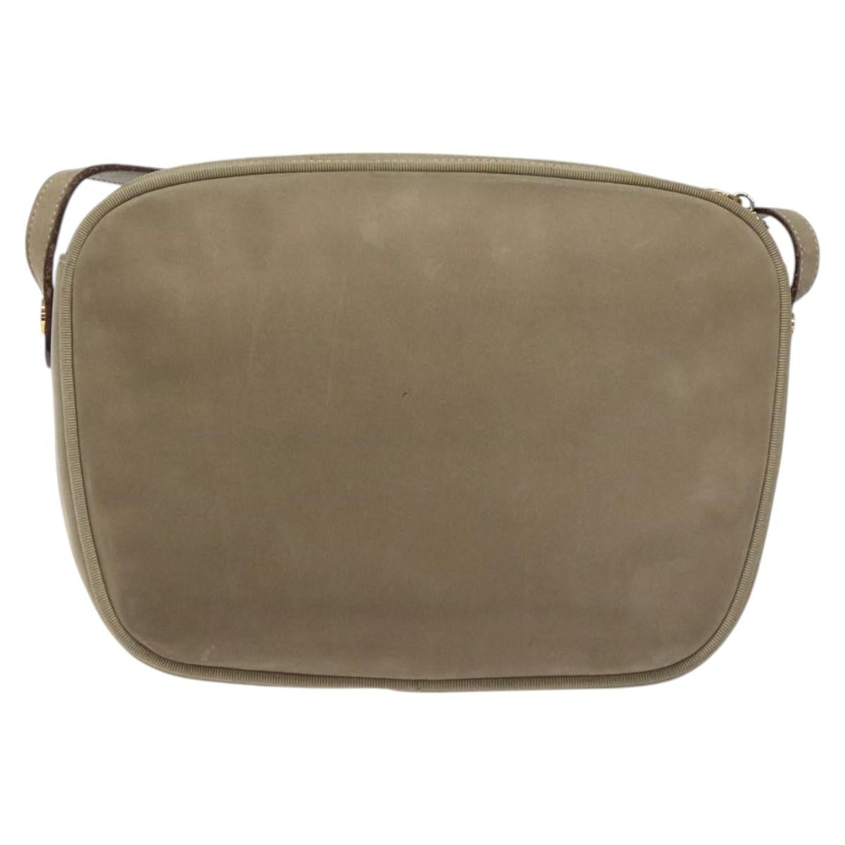 Salvatore Ferragamo Vala Shoulder Bag Suede, BEIGE, SUEDE, Shoulder bag