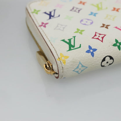 Louis Vuitton Porte-Monnaie Zippy Wallet Monogram Multicolor, White, Canvas, Wallet